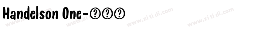 Handelson One字体转换